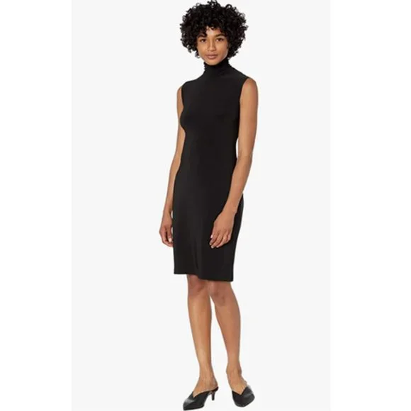 Norma Kamali | Dresses | Nwt Norma Kamali Slim Fit Sleeveless Turtle Dress  To Knee Black Xl42 | Poshmark